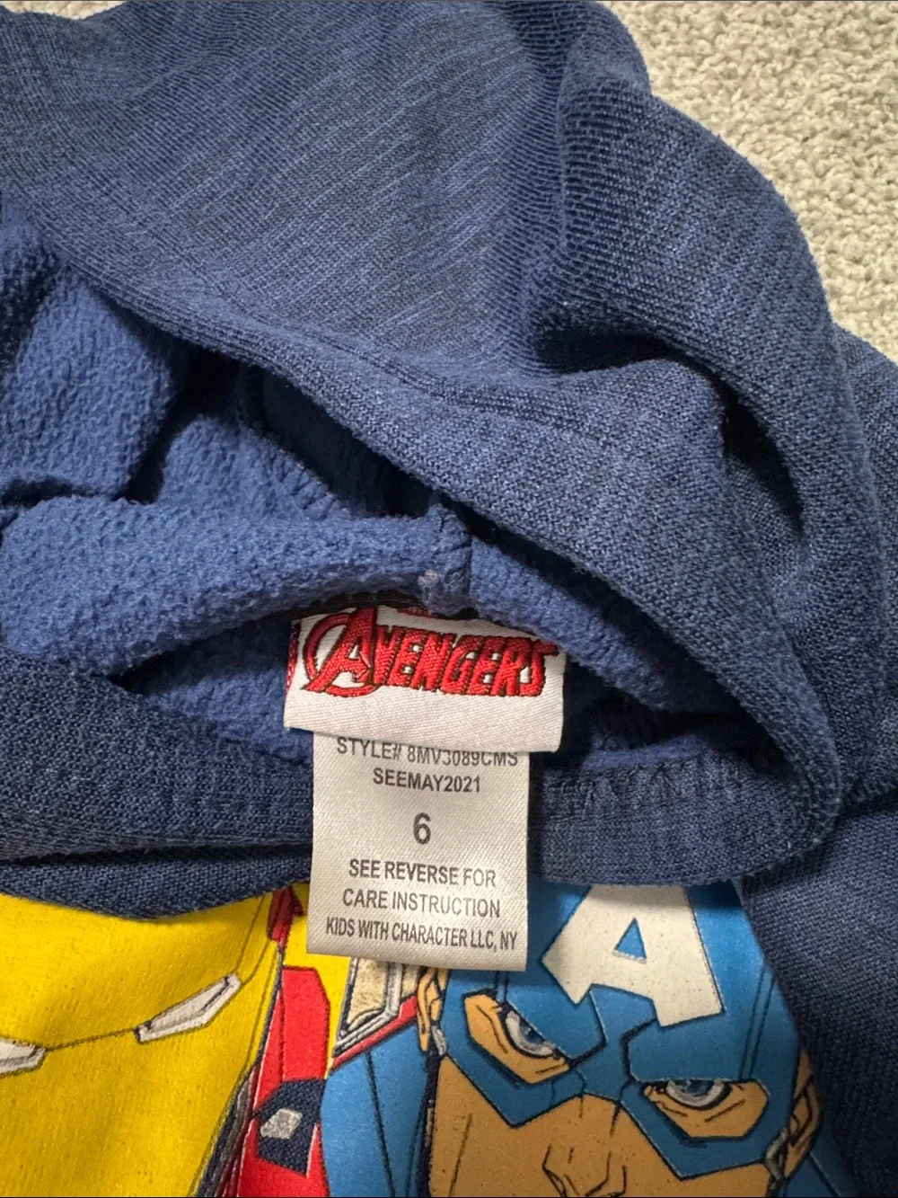 Marvel navy pullover